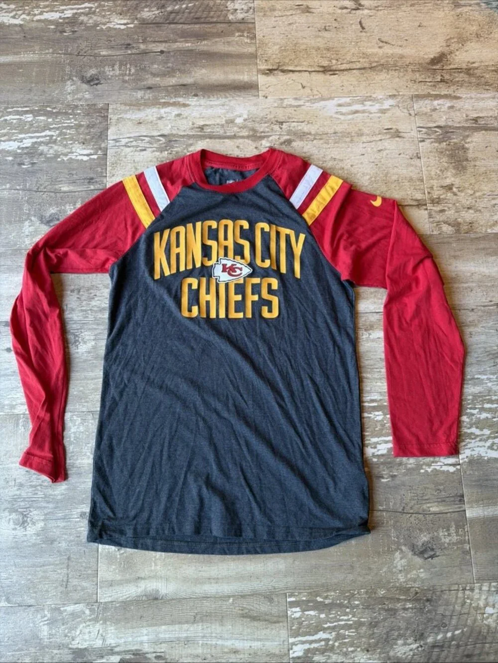 NIKE Kansas City Chiefs Shirt Long Sleeve NFL Adult Small